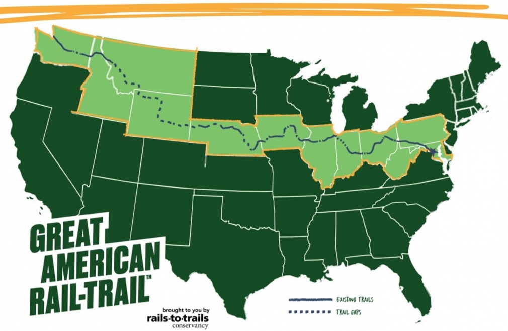 Great American Rail-Trail pista ciclabile coast to coast