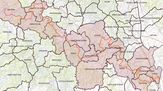 cammino etruria centro mappa