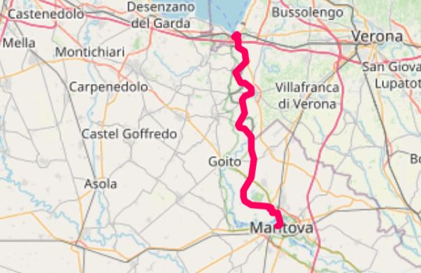 ciclabile del mincio mappa