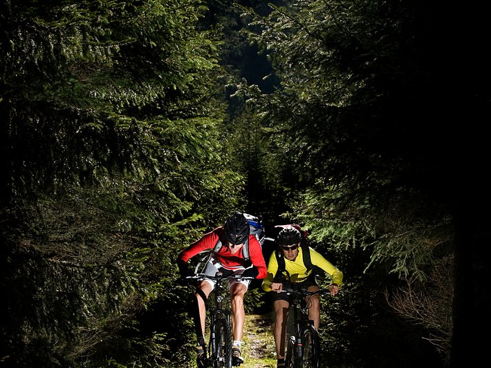 Cicloturismo in mtb, tra i boschi di Obereggen (credit: Paolo Codeluppi)