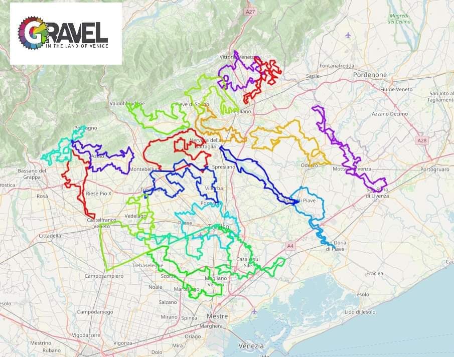 gravel in the land of venice veneto cicloturismo mappa